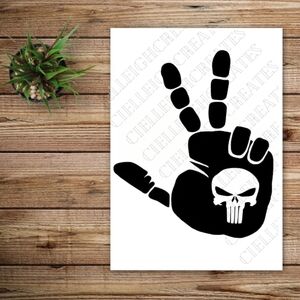 *2 for $20* Jeep Wave Punisher vinyl decal Sticker Handcrafted